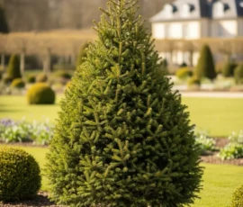 Classic evergreen tree with graceful drooping branches and deep green needles. Great as a specimen tree or natural windbreak. norway spruce