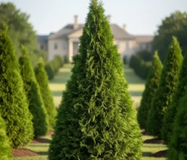 Compact and elegant Thuja variety with a bright green color all year. Ideal for low-maintenance hedges or decorative garden lines. 05.emeralgreen (1)